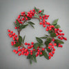 Dietroporta-natalizio-circolare-floccato-con-bacche-rosse-da-appendere
