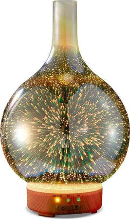 Diffusore Oli Vetro Cromoterapia Aromaterapia Umidificatore 3d Ultrasuoni Timer Diffusore Ambiente Trade Shop italia - Napoli, Commerciovirtuoso.it