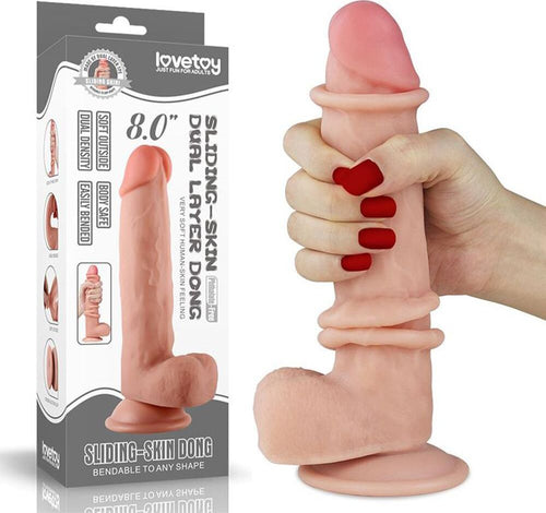 Dildo Iper Realistico flessibile con Pelle Scorrevole Lovetoy Dildo Con Pelle Scorrevole Fallo Iperrealistico 20 cm Salute e cura della persona/Erotismo e contraccezione/Sex toys/Dildo/Dildo realistici Kondorama - Martinsicuro, Commerciovirtuoso.it
