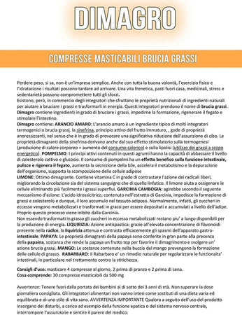 Dim.agro Integratore Dimagrante Naturale - Brucia Grassi E Stimola Il Metabolismo - Arancio Amaro, Limone, Pompelmo E Liquirizia - 60 Compresse Masticabili Salute e cura della persona/Alimentazione e nutrizione/Integratori per lo sport/Bruciatori di grasso Beauty Fashion Store - Palermo, Commerciovirtuoso.it