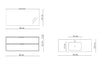 Mobile Bagno Sospeso 90 cm - Zefira