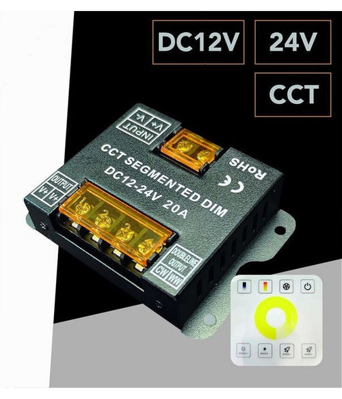 Dimmer Driver Cct Per Strisce Led Controller Telecomando Rf Dc 12-24v Rf-86-cct