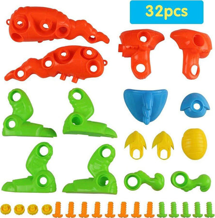 Dinosauro-Tirannosauro-Smonta-E-Rimonta-Con-N.2-Attrezzi-Gioco-Educativo-Bambini