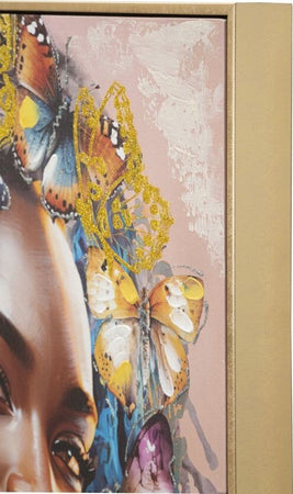 Dipinto-Su-Tela-C/Cornice-Tara--A--Cm-82X4,5X82