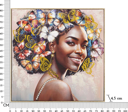 Dipinto-Su-Tela-C/Cornice-Tara--A--Cm-82X4,5X82