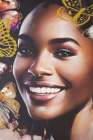 Dipinto-Su-Tela-C/Cornice-Tara--B--Cm-82X4,5X82