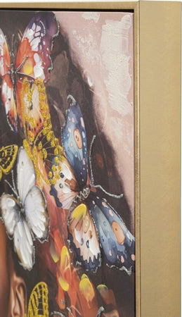 Dipinto-Su-Tela-C/Cornice-Tara--B--Cm-82X4,5X82