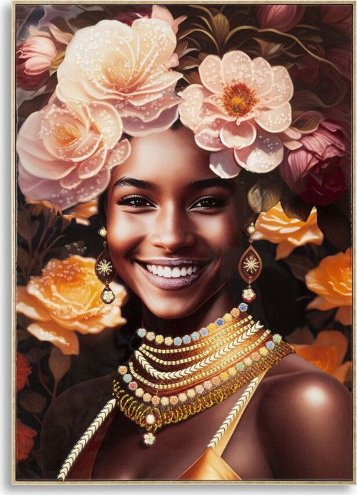 Dipinto-Su-Tela-C/Cornice-Zena--B--Cm-72X4,5X102