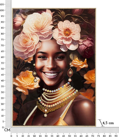 Dipinto-Su-Tela-C/Cornice-Zena--B--Cm-72X4,5X102