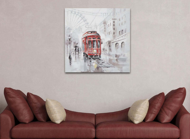 Dipinto Su Tela Tram -A- Cm 80X3X80 Casa e cucina/Decorazioni per interni/Arte/Dipinti Led Mall Home - Napoli, Commerciovirtuoso.it