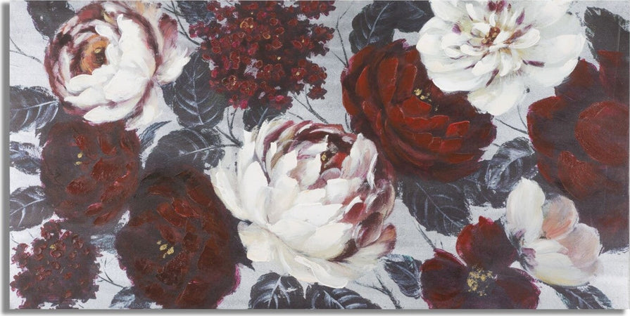 Dipinto Su Tela White/Red Flower Darkback Cm n120X3,7X60 Casa e cucina/Decorazioni per interni/Arte/Dipinti Led Mall Home - Napoli, Commerciovirtuoso.it