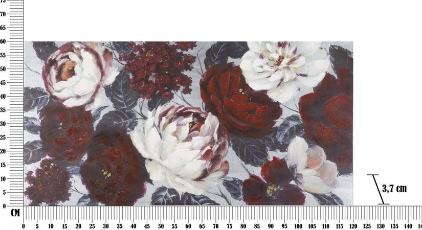 Dipinto Su Tela White/Red Flower Darkback Cm n120X3,7X60 Casa e cucina/Decorazioni per interni/Arte/Dipinti Led Mall Home - Napoli, Commerciovirtuoso.it