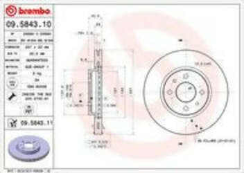 Dischi freno fiat panda 2012 anteriore Brembo