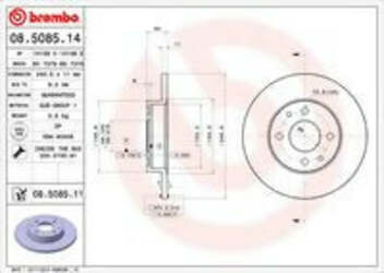 Dischi freno fiat punto 55 1993 anteriore Brembo