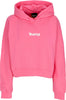 DISCLAIMER-Felpa-Leggera-Cappuccio-Corta-Donna-W-Back-Big-Logo-Hoodie-Fluo-Fucshia/st-White-da-donna