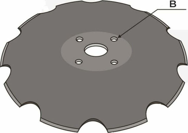 DISCO 460X4 CONCAVO DENTATO BASE PIANA, 4 FORI ø 13 SU ø 98 SKF