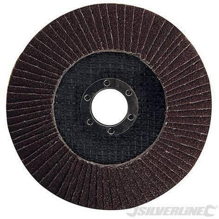 Disco a lamella in ossido di alluminio per l'utilizzo con smerigliatrici angolari portatili silverline