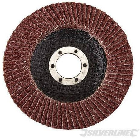 Disco a lamella in ossido di alluminio per l'utilizzo con smerigliatrici angolari portatili silverline