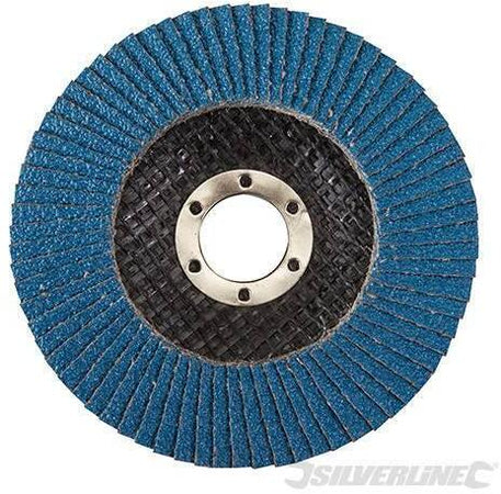 Disco a lamelle in zirconio per l'utilizzo con smerigliatrici angolari nuovo prodotto silverline
