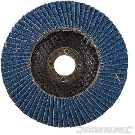 Disco a lamelle in zirconio per l'utilizzo con smerigliatrici angolari nuovo prodotto silverline