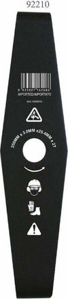 Disco decespugliatore a 2 denti mulching per arbusti larghezza di taglio 250mm