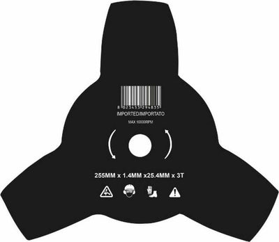 Disco decespugliatore mulching a 3 denti 255mm