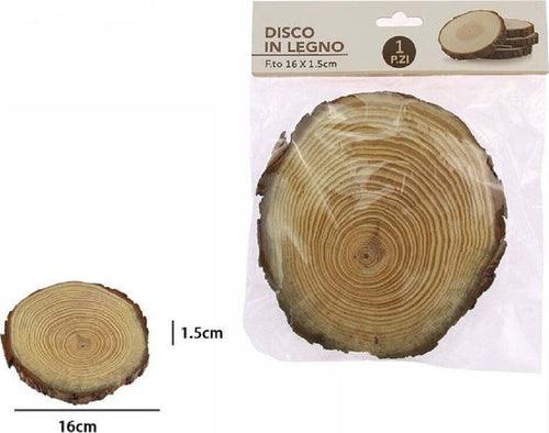 Disco Di Legno Base Tronco Decorativa Per Ornamento Casa 16x1.5 Cm Rotondo 72112 Casa, arredamento e bricolage > Decorazione della casa Trade Shop italia - Napoli, Commerciovirtuoso.it
