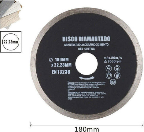 Disco Diamantato Corona Continua 125 - 180 Mm Piastrelle Ceramica Porcellana Casa, arredamento e bricolage > Bricolage e fai da te > Elettroutensili > Smerigliatrici Trade Shop italia - Napoli, Commerciovirtuoso.it