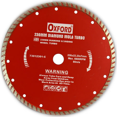 DISCO DIAMANTATO PER SMERIGLIATRICE 230 MM Ø23 cm FLEX MOLA TURBO 6600RPM Fai da te/Utensili elettrici e a mano/Accessori per utensili elettrici/Lame/Dischi diamantati Trade Shop italia - Napoli, Commerciovirtuoso.it