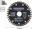 Disco-Diamantato-Segmentato-115-Mm-Per-Cemento-Mattoni-Smerigliatrice-Flex