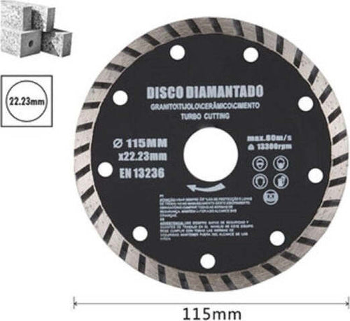 Disco-Diamantato-Segmentato-115-Mm-Per-Cemento-Mattoni-Smerigliatrice-Flex