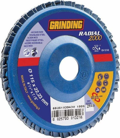 Disco lamellare con supporto in nylon abrasivo per acciaio, alluminio e ghisa Fai da te/Utensili elettrici e a mano/Accessori per utensili elettrici/Lame/Dischi diamantati La Zappa - Altamura, Commerciovirtuoso.it