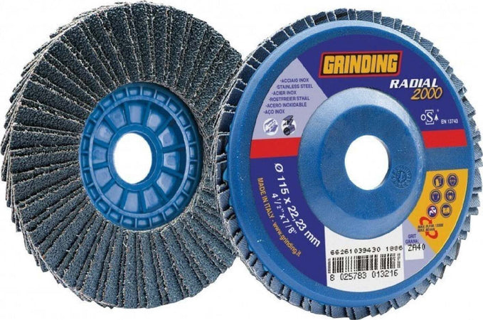 Disco lamellare con supporto in nylon abrasivo per acciaio, alluminio e ghisa Fai da te/Utensili elettrici e a mano/Accessori per utensili elettrici/Lame/Dischi diamantati La Zappa - Altamura, Commerciovirtuoso.it