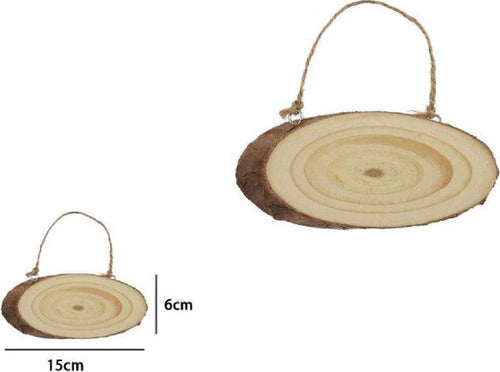 Disco Legno Naturale Base Tronco Decorativa Ornamento Da Appendere 15x6cm 72101 Casa, arredamento e bricolage > Decorazione della casa Trade Shop italia - Napoli, Commerciovirtuoso.it