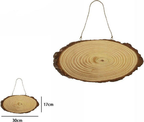 Disco Legno Naturale Base Tronco Decorativa Ornamento Da Appendere 30x17cm 72104 Casa, arredamento e bricolage > Decorazione della casa Trade Shop italia - Napoli, Commerciovirtuoso.it