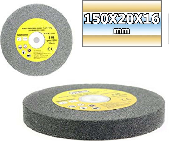 DISCO MOLA DA BANCO PIETRA ABRASIVA OSSIDO ALLUMINIO TIPO FLAT 150X20X16 MM Fai da te/Utensili elettrici e a mano/Accessori per utensili elettrici/Mole e dischi abrasivi/Dischi abrasivi/Dischi abrasivi velcrati Trade Shop italia - Napoli, Commerciovirtuoso.it