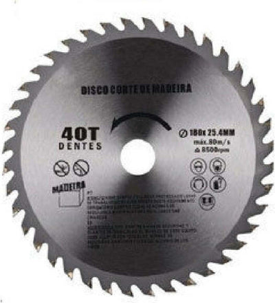 Disco-Taglio-Legno-Smerigliatrice-Angolare-Circolare-Sega-180x25.4-Mm-40-Denti