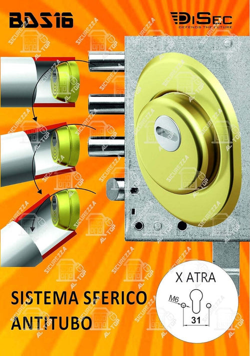DISEC---PROTECTOR-SFERICO-PER-SERRATURA-ATRA-COLORE-ORO-LUCIDO-25MM
