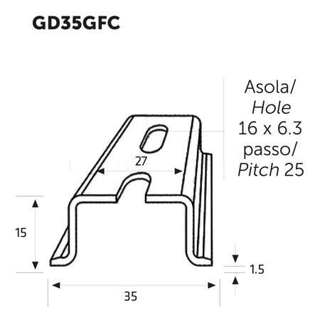 Guide DIN e staffe per supporto apparecchiature elettriche