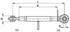Terzo punto meccanico cat. II M27x3 lunghezza 300-430mm