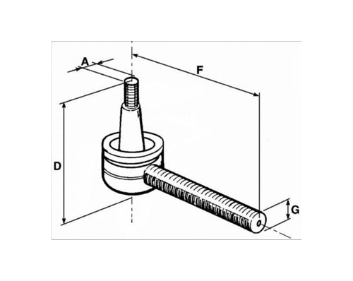 Testina sterzo filetto perno 22x1,5mm sx