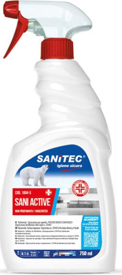 Disinfettante sgrassatore Sani Active - 750 ml - Italchimica Casa e cucina/Detergenti e prodotti per la pulizia/Detergenti per la casa/Detergenti multiuso Eurocartuccia - Pavullo, Commerciovirtuoso.it