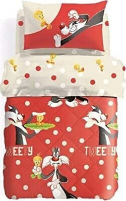 Disney - Copriletto-trapuntato WB Friends Ragazzo Singolo Unica Casa e cucina/Tessili per la casa/Biancheria per la cameretta/Trapunte e copriletti Biancheria Arredo Home - Nola, Commerciovirtuoso.it