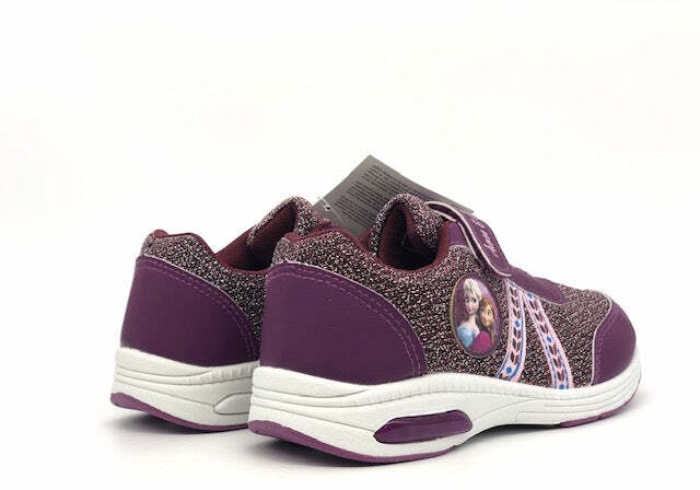 DISNEY FROZEN Elsa and Anna Sneaker bimba fuxia burgundi con luci