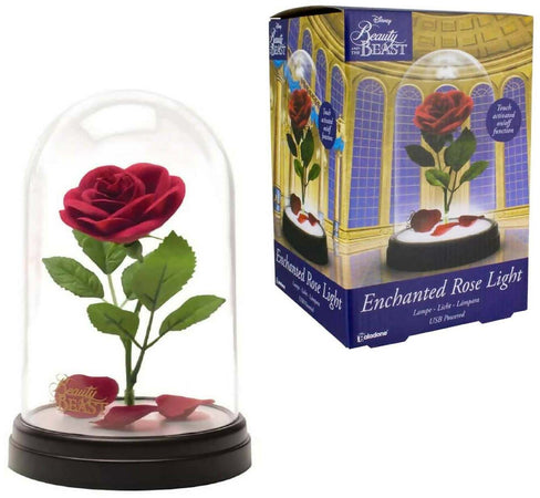 Disney La Bella E La Bestia Enchanted Rose Lampada Usb 20cm Rosa Incantata