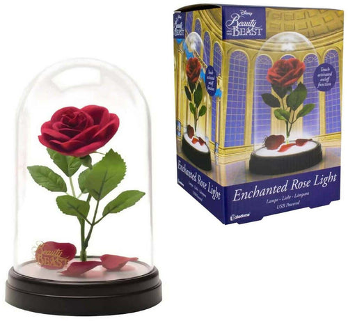 Disney La Bella E La Bestia Enchanted Rose Lampada Usb 20cm Rosa Incantata