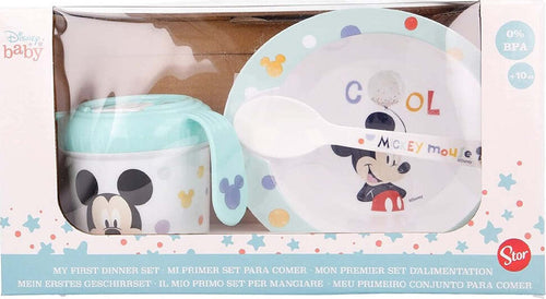 Disney Set Prima Pappa 3 Pezzi Topolino Azzurro Mickey Mouse Bambini Asilo Prima infanzia/Allattamento e pappa/Stoviglie/Set di stoviglie Trade Shop italia - Napoli, Commerciovirtuoso.it