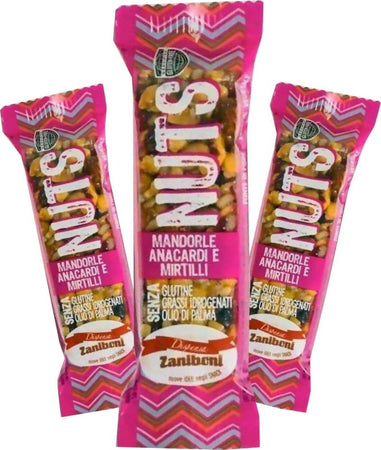 Dispensa Zaniboni 20x Nuts Barretta Anacardi Mandorle E Mirtilli Monoporzione 35 Gr Snack Frutta Secca Confezione Da 20 Pezzi Alimentari e cura della casa/Snack dolci e salati/Barrette ai cereali e barrette snack Franco Pausa Caffè - Albano Laziale, Commerciovirtuoso.it