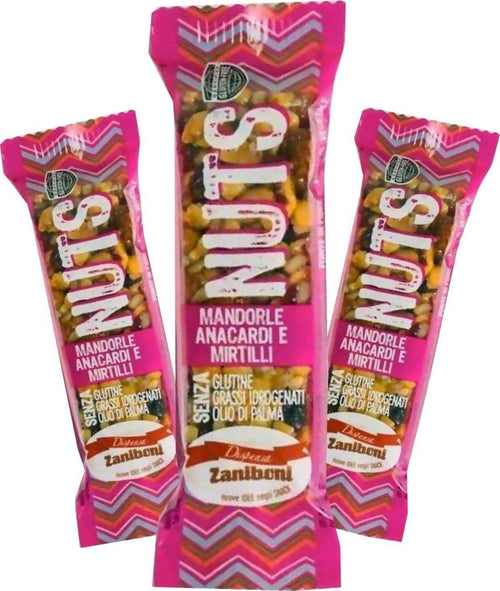 Dispensa Zaniboni 20x Nuts Barretta Anacardi Mandorle E Mirtilli Monoporzione 35 Gr Snack Frutta Secca Confezione Da 20 Pezzi Alimentari e cura della casa/Snack dolci e salati/Barrette ai cereali e barrette snack Franco Pausa Caffè - Albano Laziale, Commerciovirtuoso.it