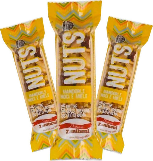 Dispensa Zaniboni 20x Nuts Barrette Alle Mandorle, Noci E Miele Snack Monoporzione 35 Gr Confezione Da 20 Pezzi Alimentari e cura della casa/Cereali e muesli/Cereali e barrette snack/Barrette ai cereali Franco Pausa Caffè - Albano Laziale, Commerciovirtuoso.it
